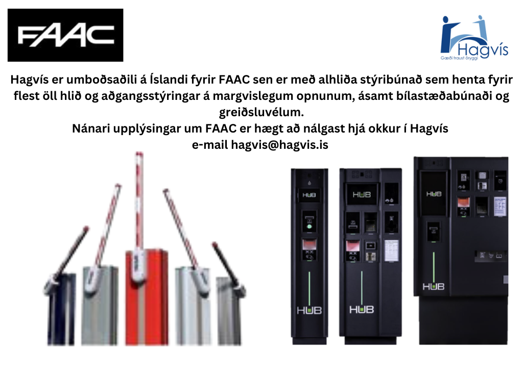 Hagvís er umboðsaðili FAAC á Islandi.