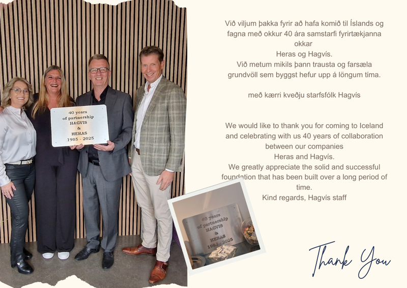 Hagvís og Heras í 40 ára samstarfi.