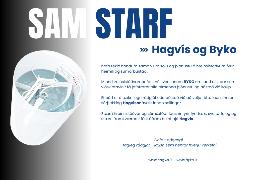 Samstarf Hagvís og BYKO með hreinsistöðvar fyrir sumarbústaðinn og heimilið