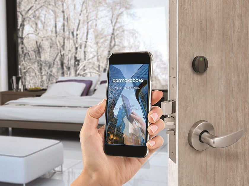 opening a door with phone