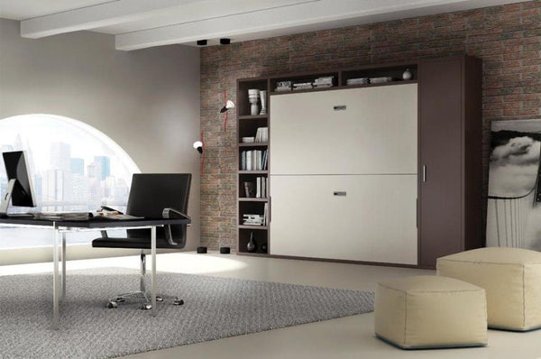 Kojur-veggrúm sem tekur lítið pláss fellur upp að veggnum. All margar útgáfur og litir til. Murfie-bed